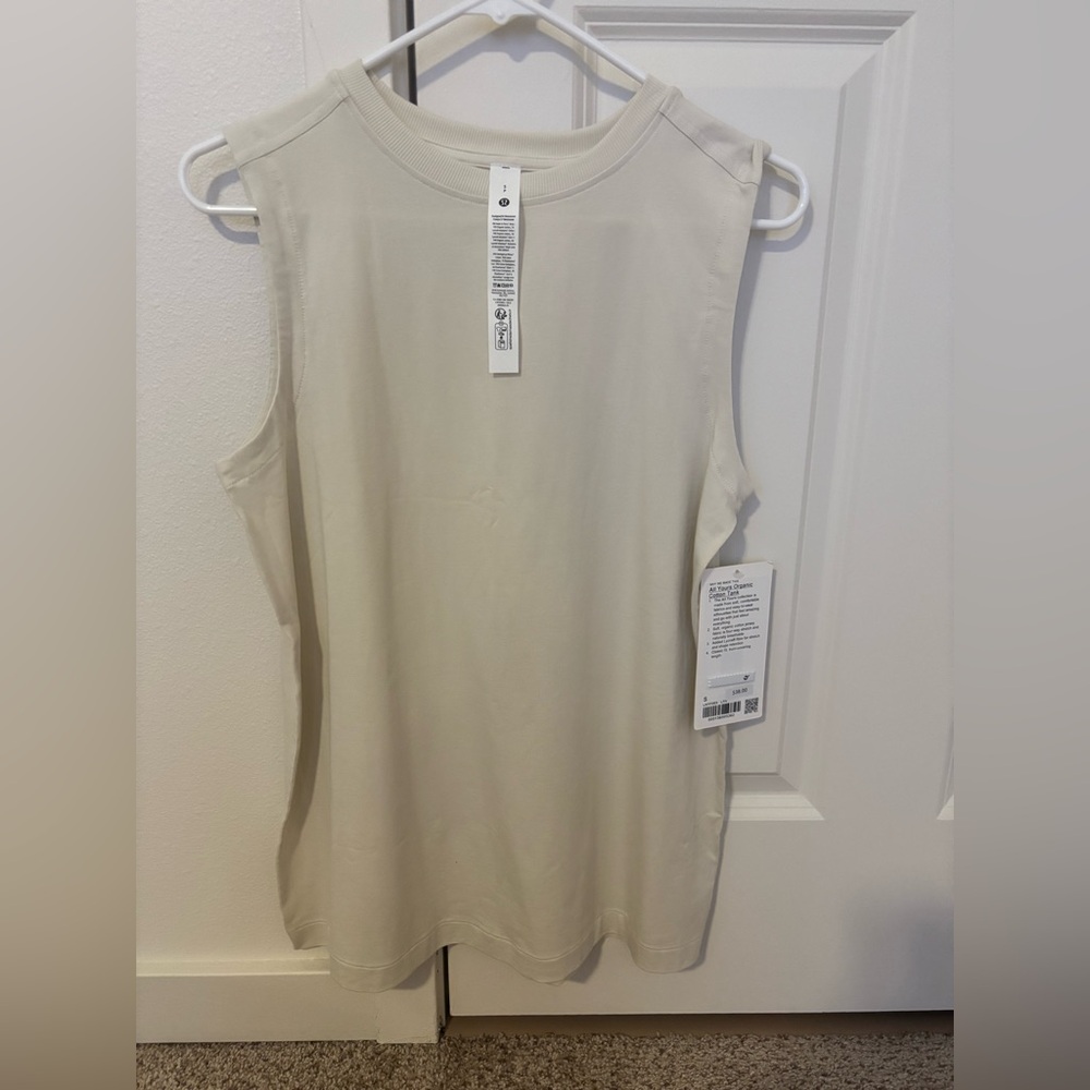Lululemon Athletica All Yours Organic Cotton Tank in Light Ivory